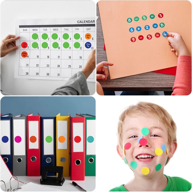 Solpla 1600 Pcs Color Dot Stickers - 3/4" Round Coded Labels for Organization in Office, Classroom, or Home Teaching Events, Garage Sales & More- Polka Dot Label Stickers. - Image 4
